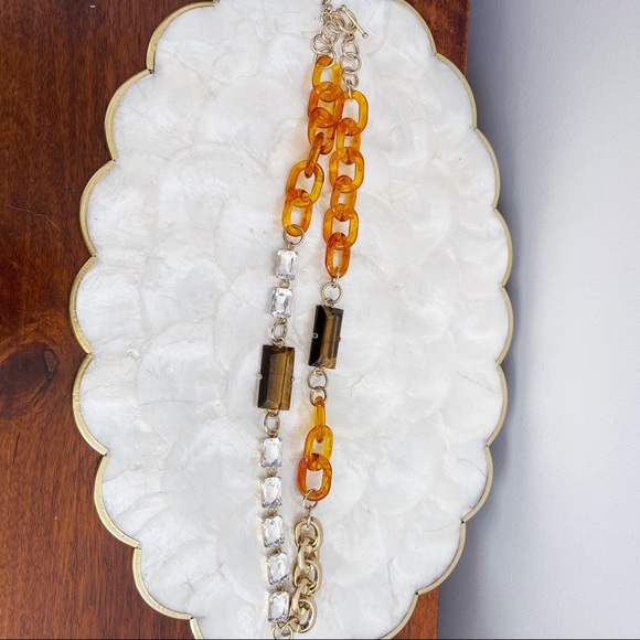 Ann Taylor Tigers Eye Tortoise Shell Long Necklace - Picture 10 of 10